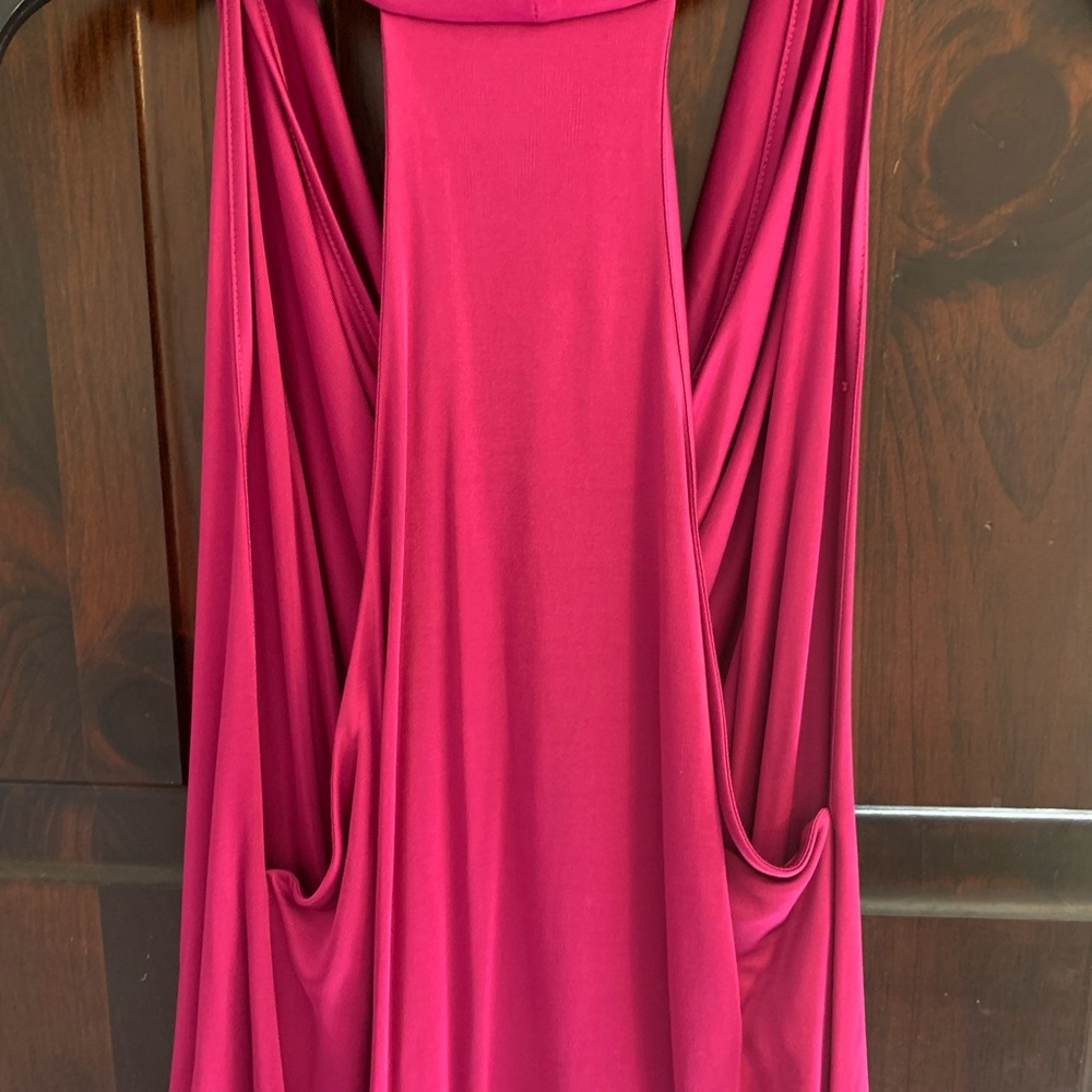 Diane Von Furstenberg Large Tank Top Sleeveless Pink Sexy Fuchsia XL summer club - Picture 5 of 12